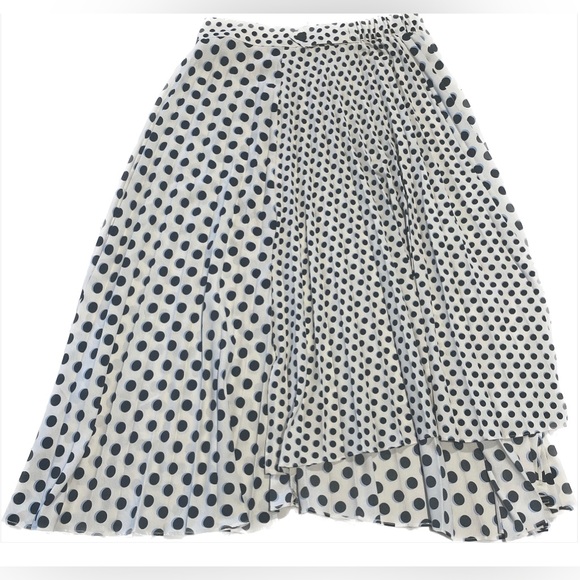 Topshop Spot Print Flared Midi Skirt Size 8 - Picture 3 of 4